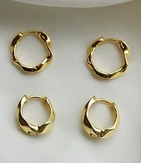 Argento Vivo Twisted Hoop Earring Set