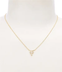 Argento Vivo Two Tone Cross Short Pendant Necklace
