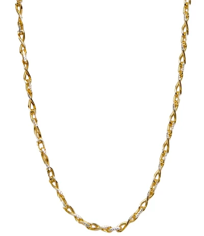 Argento Vivo Two Tone Interlock Twisted Chain Necklace