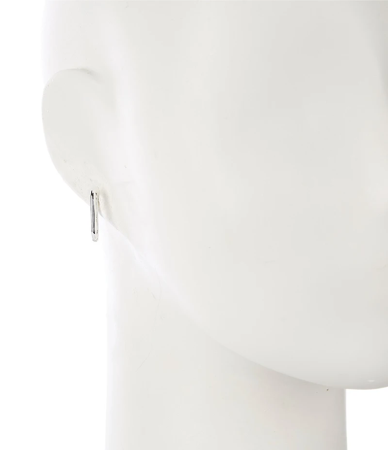 Argento Vivo Two Tone Oval Hoop Earrings Set