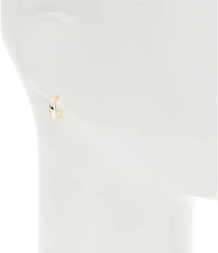 Argento Vivo Two Tone Rope Huggie Hoop Earrings