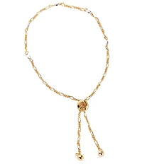Argento Vivo Two Tone Stone Ball Line Bracelet