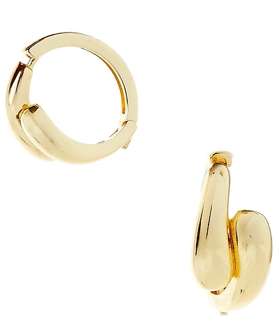 Argento Vivo Vintage Puffy Bypass Hoop Earrings
