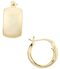 Argento Vivo Wide Polished Hoop Earrings