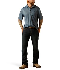 Ariat Allover Micro Diamond Print Short Sleeve Polo Shirt