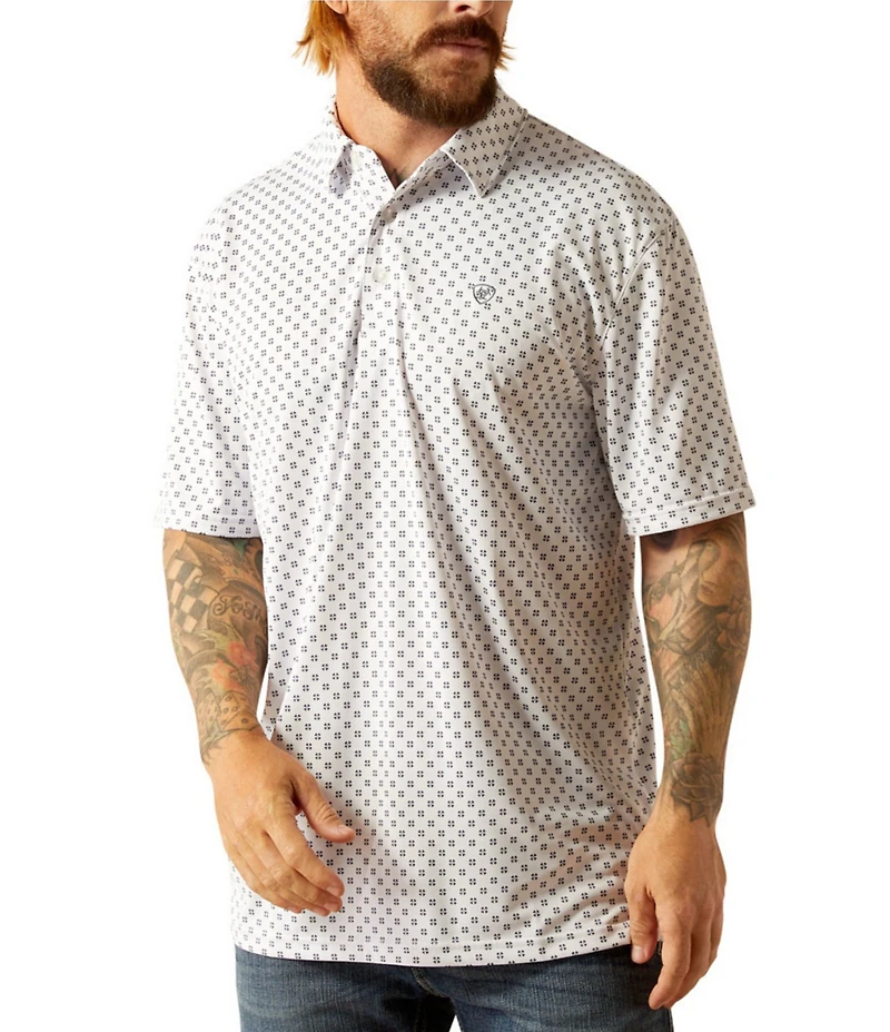 Ariat Allover Printed Short Sleeve Polo Shirt