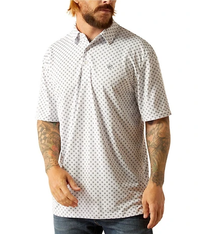Ariat Allover Printed Short Sleeve Polo Shirt