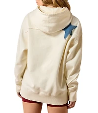 Ariat American Flag Patchwork Studded Raw Edge Hoodie