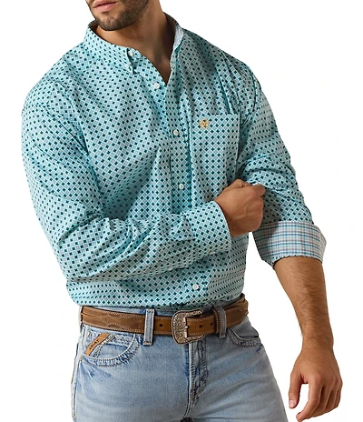 Ariat Andy Classic Fit Wrinkle Free Printed Woven Shirt