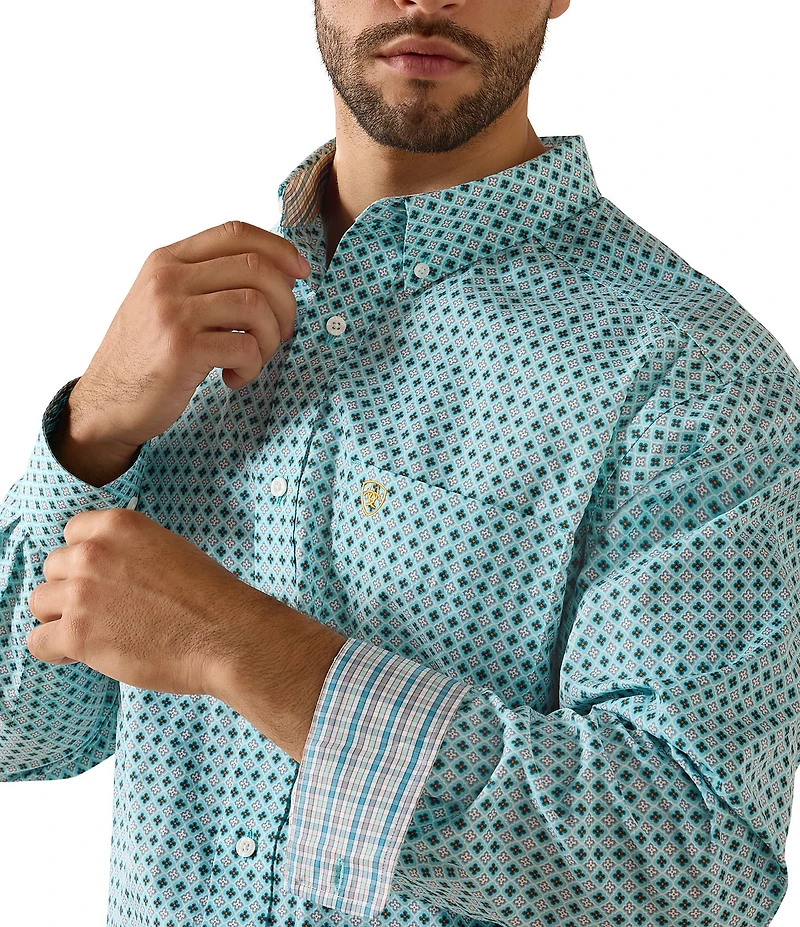 Ariat Andy Classic Fit Wrinkle Free Printed Woven Shirt