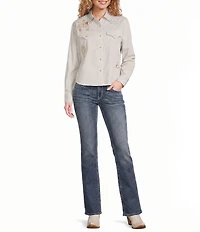 Ariat Ashville Western Embroidered Point Collar Long Sleeve Pearl Snap Shirt