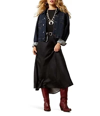 Ariat Athena Subtle Python Print Bias Cut Slip Skirt