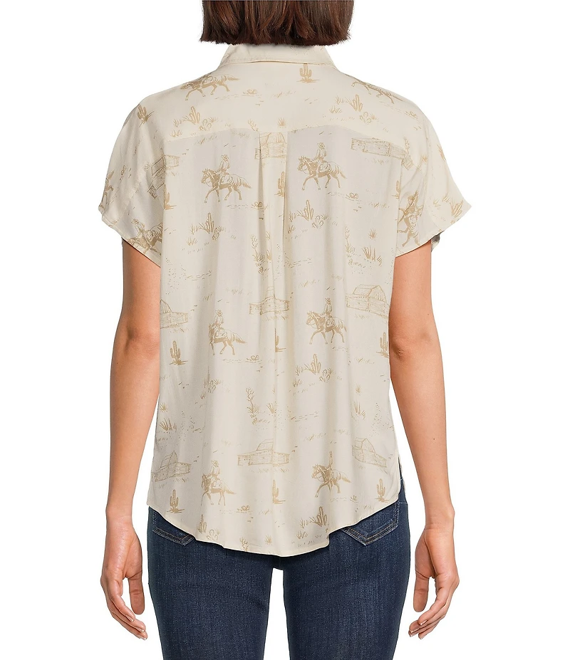 Ariat Badlands Collared Short Sleeve Snap Front Camp Shirt