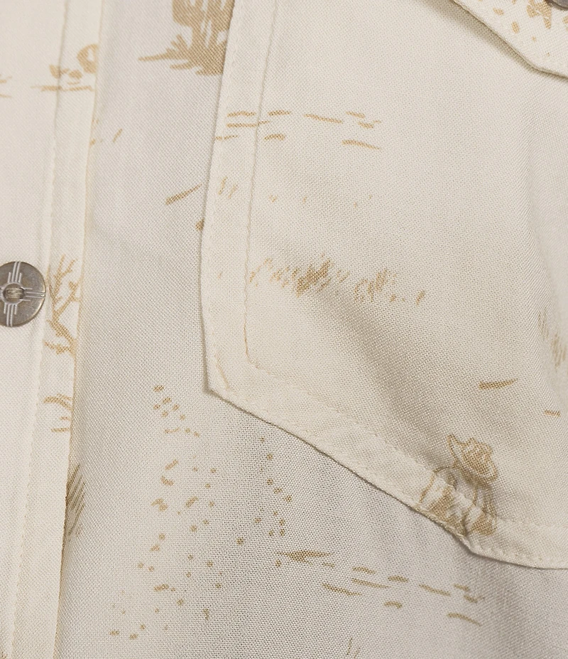 Ariat Badlands Collared Short Sleeve Snap Front Camp Shirt