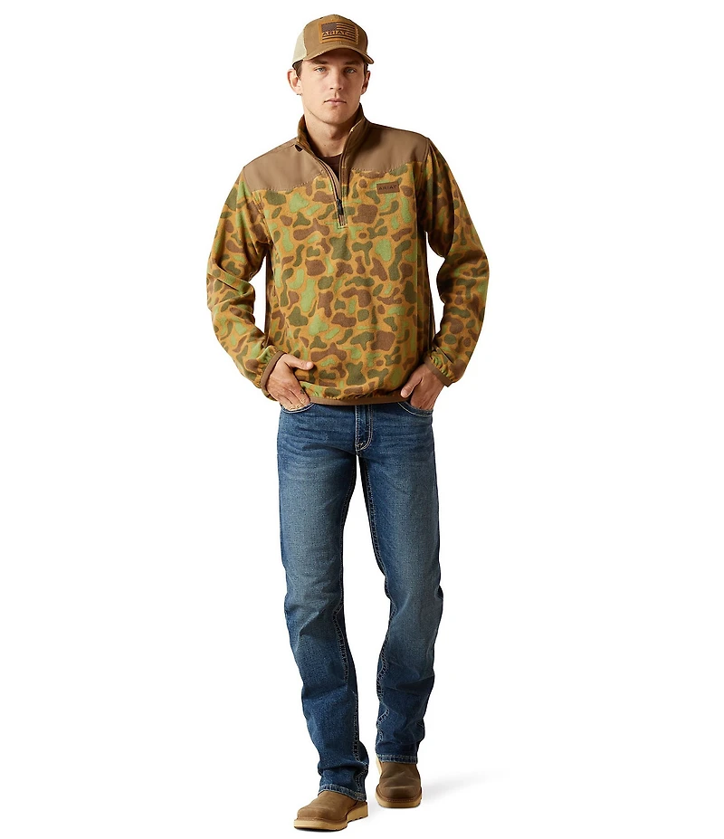 Ariat Basis Long Sleeve Camouflage/Solid 1/4 Zip Sweater