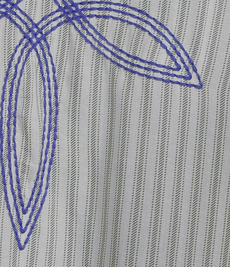 Ariat Bella Sheer Stripe Elbow Sleeve Open Front Embroidered Duster