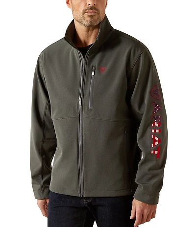 Ariat Big & Tall American Flag Logo Softshell Jacket