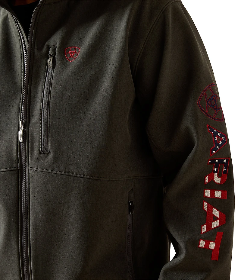 Ariat Big & Tall American Flag Logo Softshell Jacket