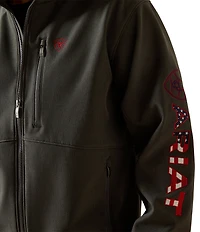 Ariat Big & Tall American Flag Logo Softshell Jacket
