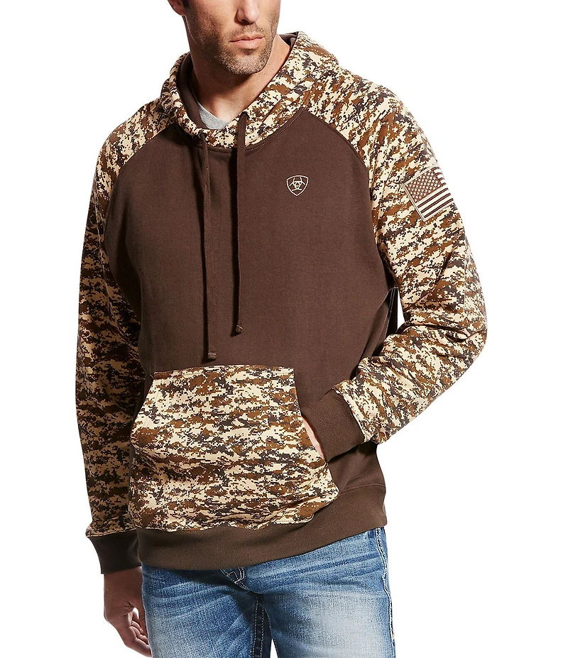 Ariat® Big & Tall Patriot Camo Print Hoodie