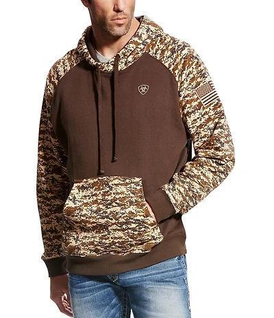 Ariat® Big & Tall Patriot Camo Print Hoodie