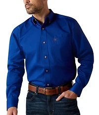 Ariat Big & Tall Solid Twill Long-Sleeve Woven Shirt