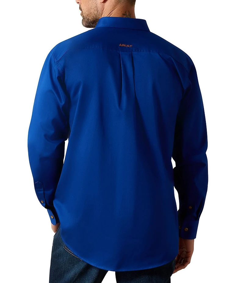 Ariat Big & Tall Solid Twill Long-Sleeve Woven Shirt