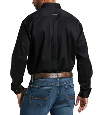 Ariat Big & Tall Solid Twill Long-Sleeve Woven Shirt