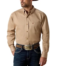 Ariat Big & Tall Solid Twill Long-Sleeve Woven Shirt