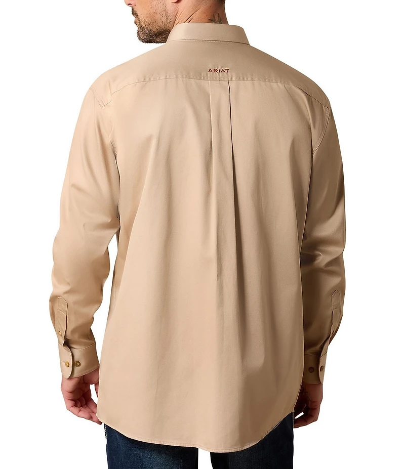 Ariat Big & Tall Solid Twill Long-Sleeve Woven Shirt