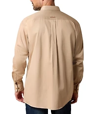 Ariat Big & Tall Solid Twill Long-Sleeve Woven Shirt