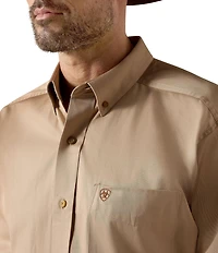 Ariat Big & Tall Solid Twill Long-Sleeve Woven Shirt