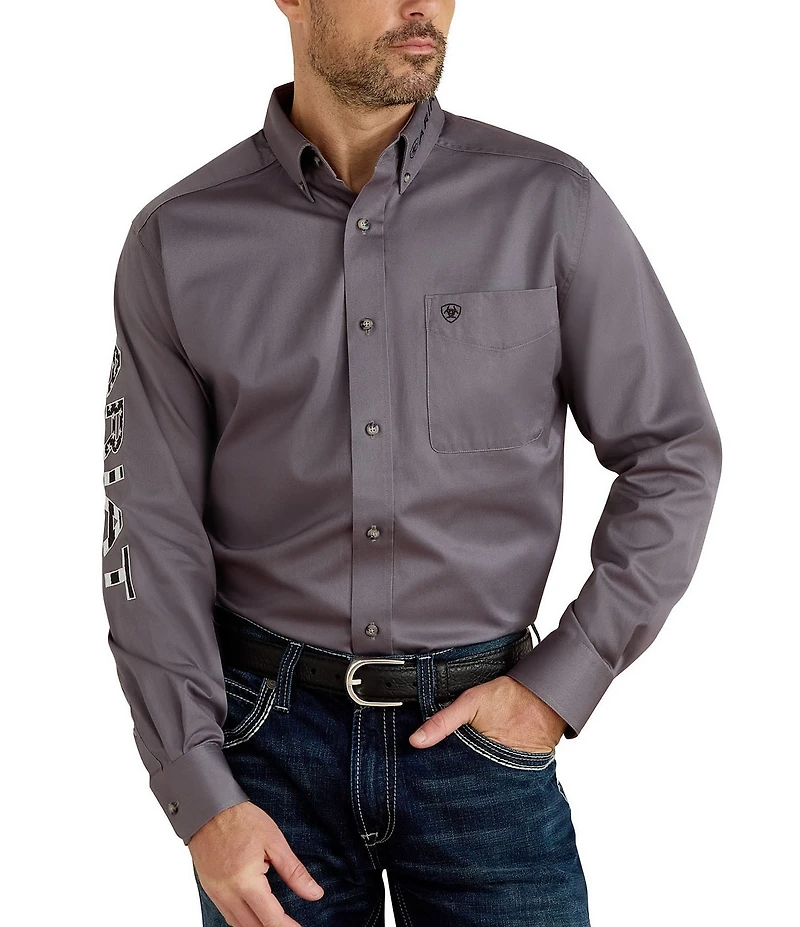 Ariat Big & Tall Team Logo Twill Long Sleeve Woven Shirt