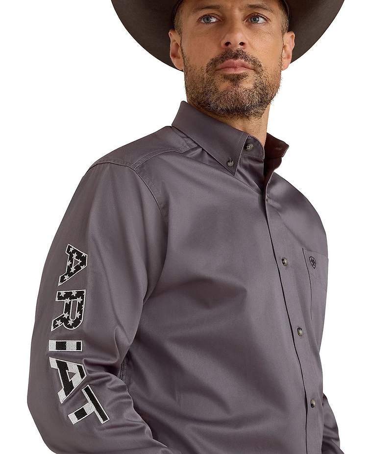 Ariat Big & Tall Team Logo Twill Long Sleeve Woven Shirt