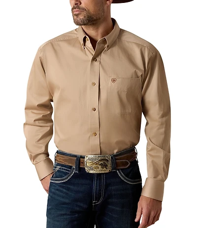 Ariat Big & Tall Twill Long-Sleeve Woven Shirt