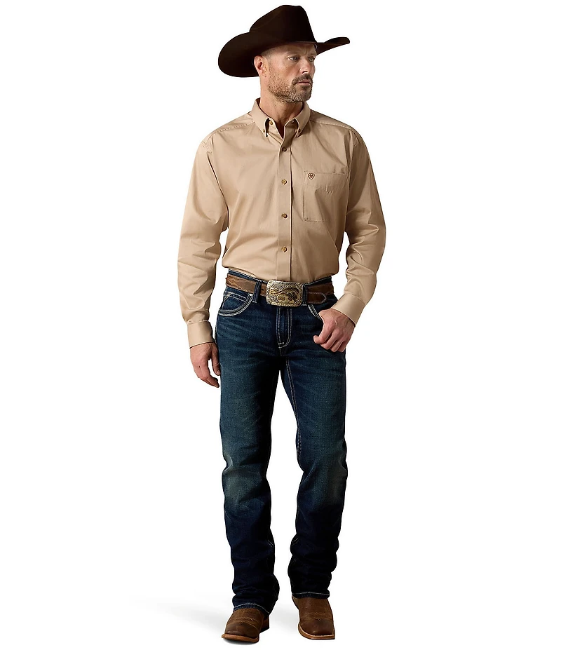 Ariat Big & Tall Twill Long-Sleeve Woven Shirt