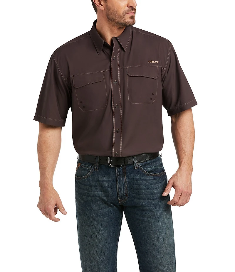Ariat Big & Tall VentTek Outbound Classic-Fit Performance Short-Sleeve Woven Shirt
