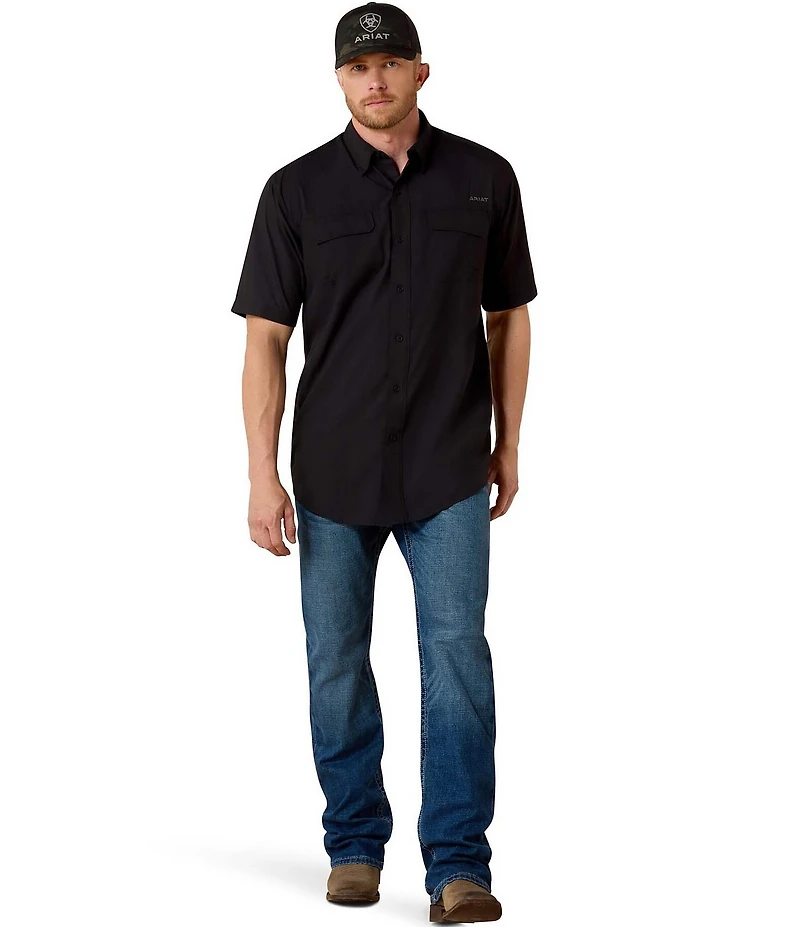 Ariat Big & Tall VentTek Outbound Classic-Fit Performance Short-Sleeve Woven Shirt