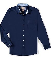 Ariat Big & Tall Wrinkle Free Solid Classic Fit Long Sleeve Woven Shirt