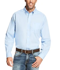 Ariat Big & Tall Wrinkle Free Solid Classic Fit Long Sleeve Woven Shirt