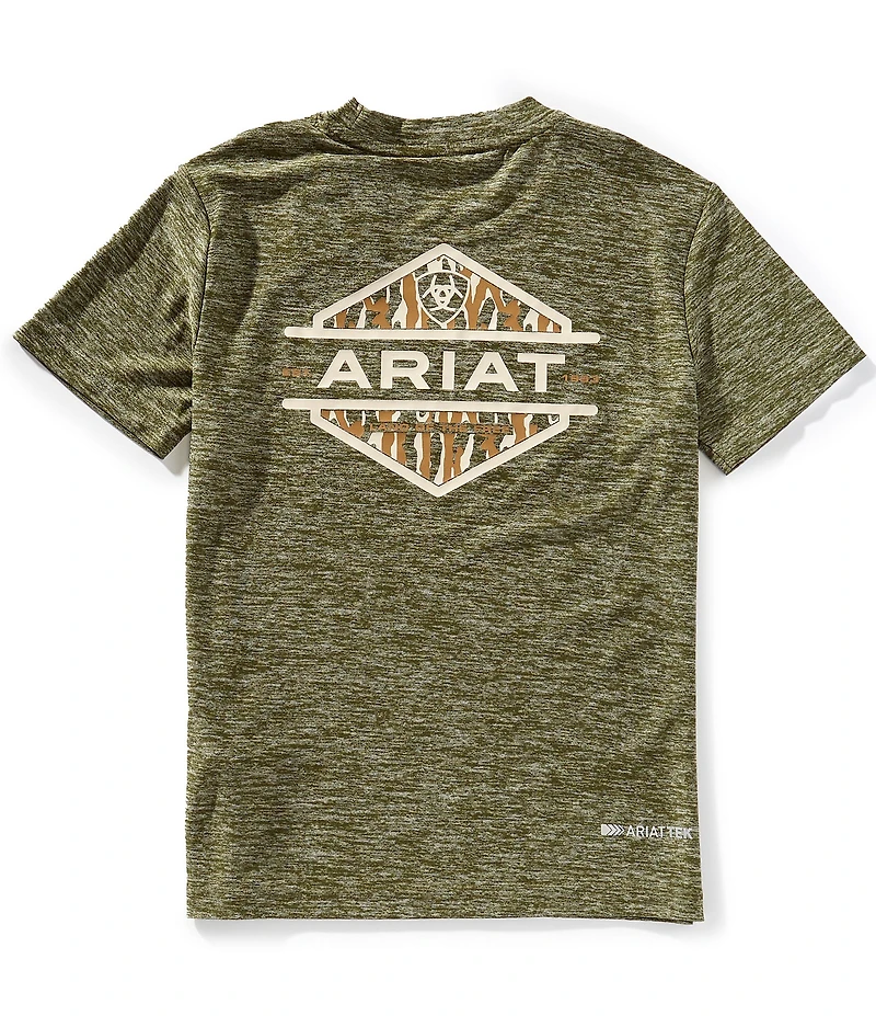 Ariat Big Boys Short Sleeve Tree Bark Camo Charger T-Shirt