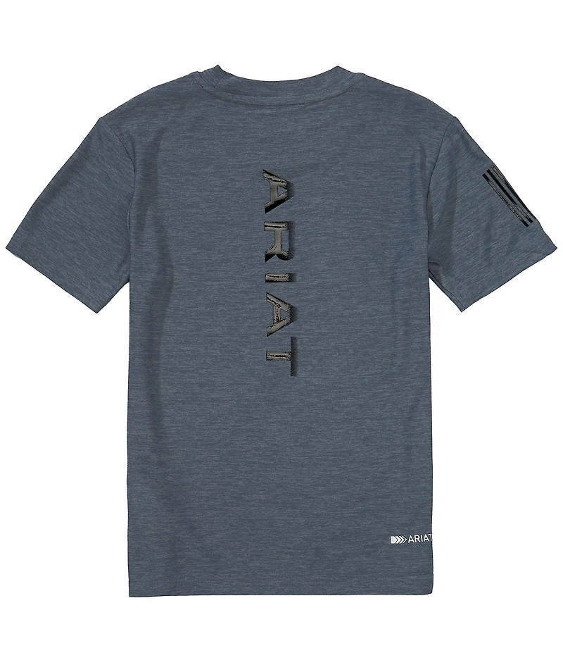 Ariat Big Boys 7-14 Short Sleeve Vertical Gradient Charger Graphic T-Shirt