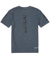 Ariat Big Boys 7-14 Short Sleeve Vertical Gradient Charger Graphic T-Shirt