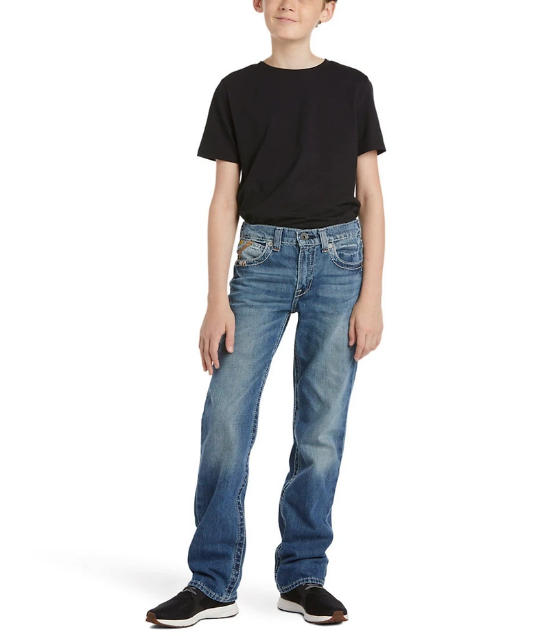 Ariat Big Boys B5 Slim Charger Stackable Slim Fit Straight Leg Denim Jeans