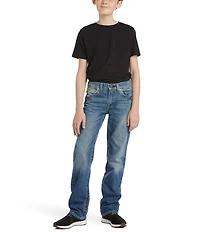 Ariat Big Boys B5 Slim Charger Stackable Slim Fit Straight Leg Denim Jeans