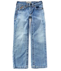 Ariat Big Boys B5 Mid Rise Slim Straight Leg Leonard Wash Jeans