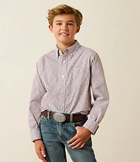 Ariat Big Boys Long-Sleeve Jayson Geometric Printed Woven Shirt