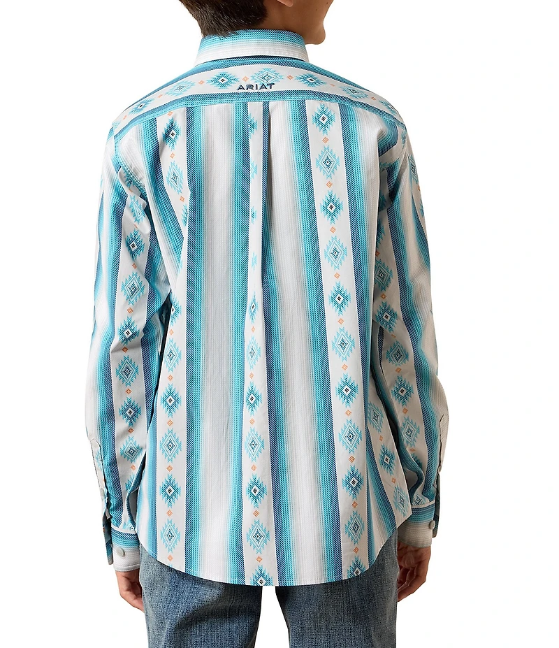 Ariat Big Boys Long Sleeve Powers Serape Inspired Snap Down Collared Shirt