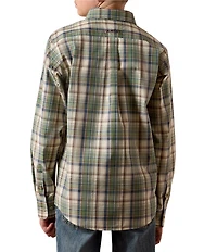 Ariat Big Boys Long-Sleeve Pro Series™ Sebastian Plaid Western-Style Woven Shirt