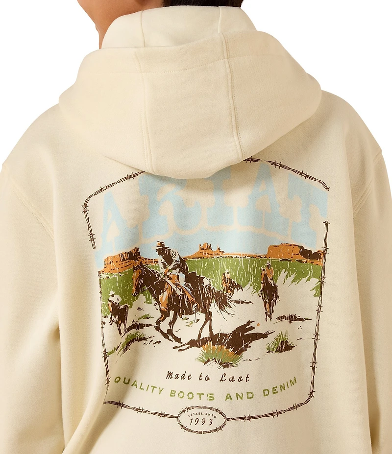 Ariat Big Boys Long Sleeve Pulp Brushed Fleece Hoodie